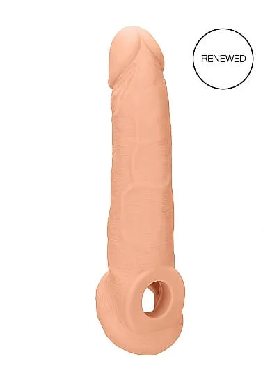 21,5 cm návlek na penis RealRock Penis Sleeve 9 prírodný