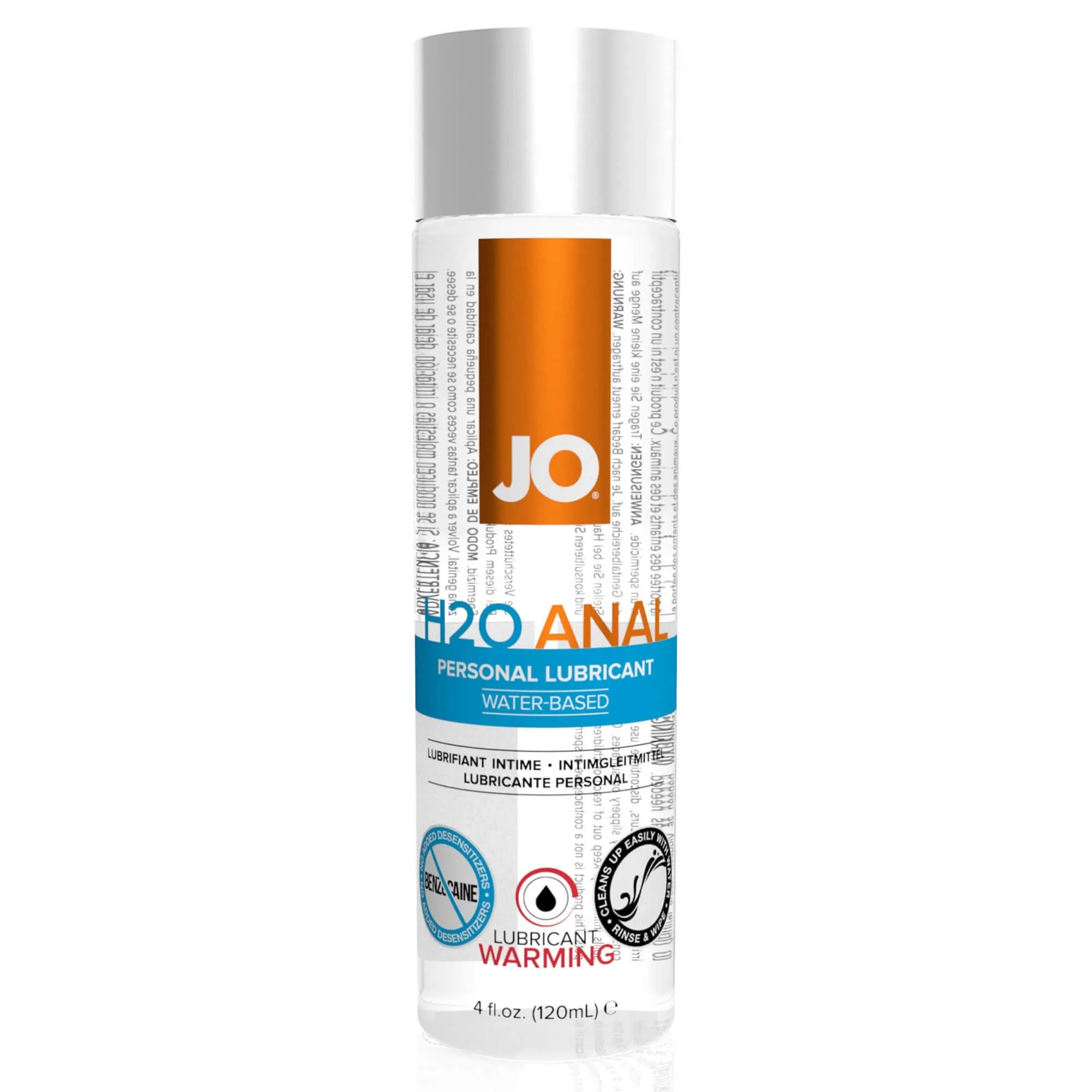 Análny lubrikant JO H2O ANAL Warming s hrejivým účinkom v 120 ml-ovom balení