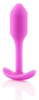 b-vibe Snug Plug 1 - Anální dildo s vnitřním závažím (55 g) - růžové