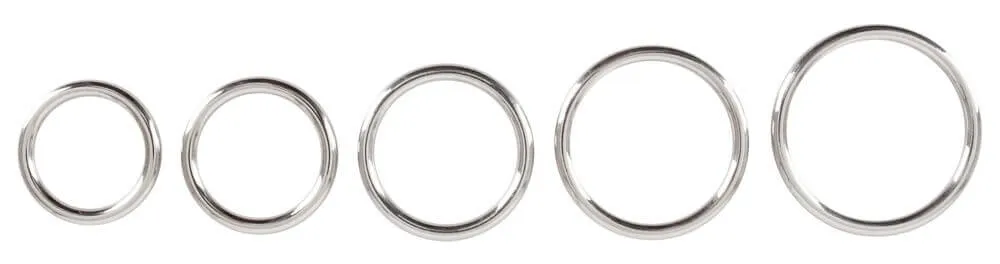 Bad Kitty - Metal Cock Ring Set (5-piece)