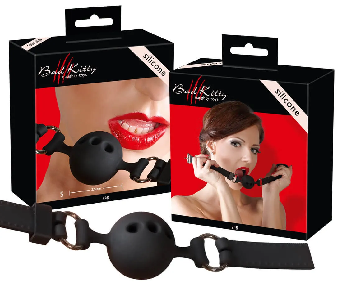 Bad Kitty - Small Silicone Mouth Gag (Black)