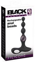 Black Velvets Rechargeable Anal Beads - nabíjecí vibrační anální korálky (černé)