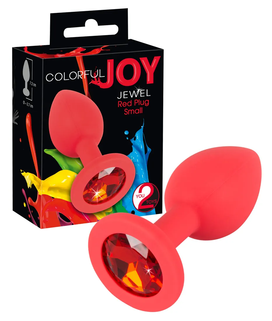 Colorful JOY - Silicone Anal Dildo - Small (Red)