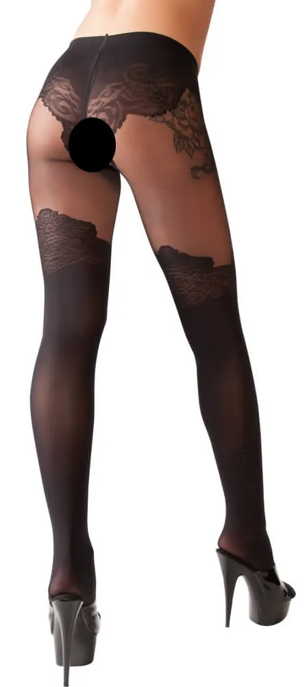 Cottelli - Open Fishnet Stockings (Black)