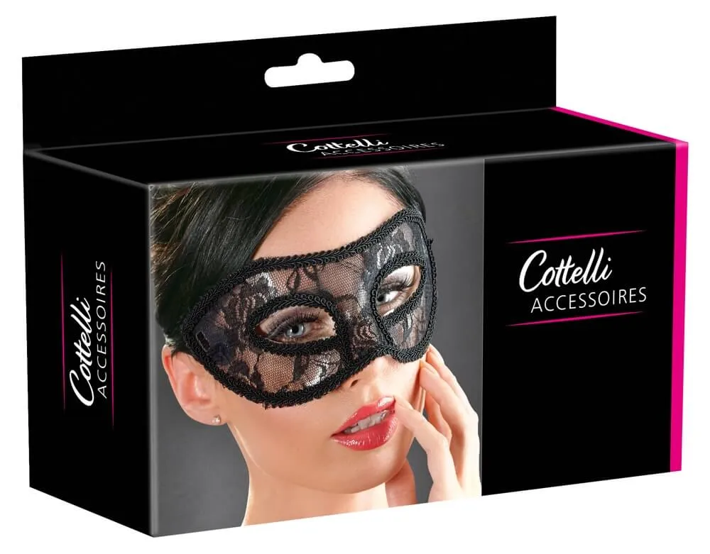 Cottelli - Preformed Lace Eye Mask (Black)