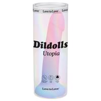 Dildolls Utopia - barevný silikonový dildo s přísavkou