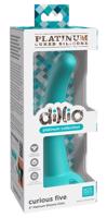 Dillio Curious Five - lepivé silikonové dildo (15 cm) - tyrkysové