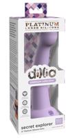 Dillio Secret Explorer - přísavný dildo s žaludem (17 cm) - fialový