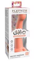 Dillio Secret Explorer - Silikonové dildo se svorkou (17 cm) - oranžové