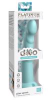 Dillio Slim Seven - stimulační dildo s lepkavými prsty (20 cm) - tyrkysové