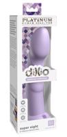 Dillio Super Eight - akrylové silikonové dildo s lepivými prsty (21 cm) - fialové