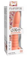 Dillio Wild Thing - silikonové dildo s drážkami (19 cm) - oranžové