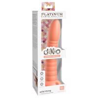 Dillio Wild Thing - žebrovaný dildo (19cm) - oranžový