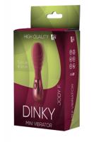 Dinky Jody F. Mini - dobíjecí mini vibrátor s žebry (vínová)