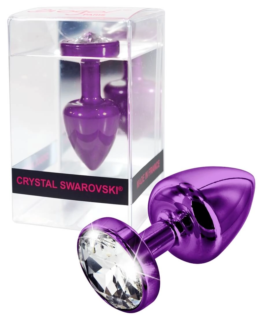 Diogol Anni - White Stone Anal Plug - Purple (2.5cm)