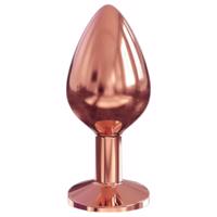 Dorcel Diamond Plug M - hliníkový anální kolík - střední (růžové zlato)