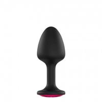 Dorcel Geisha Plug Ruby XL - růžové anální dildo s kamínky (černé)