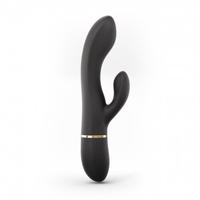 Dorcel Glam Rabbit - dobíjecí vibrátor s hůlkou (černý)