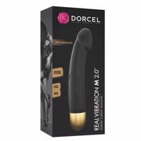 Dorcel Real Vibration M 2.0 - nabíjecí vibrátor (černo-zlatý)