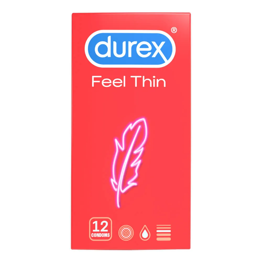 Durex Feel Thin - Realistic Sensation Condoms (12 pack)