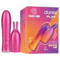 Durex Tease &amp; Vibe - tyčový vibrátor s králičím stimulátorem klitorisu (růžový)