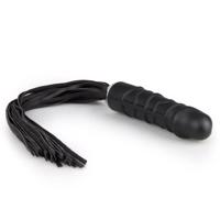 Easytoys Flogger - bičík a silikonové dildo v jednom (černé)