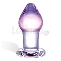 Gläs Amethyst Rain Butt Plug - skleněný anální kolík