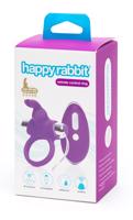 Happyrabbit - dobíjecí vibrační kroužek na penis (fialová-stříbrná)