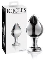 Icicles No. 25 - kónický, skleněný anální dildo (průhledný)