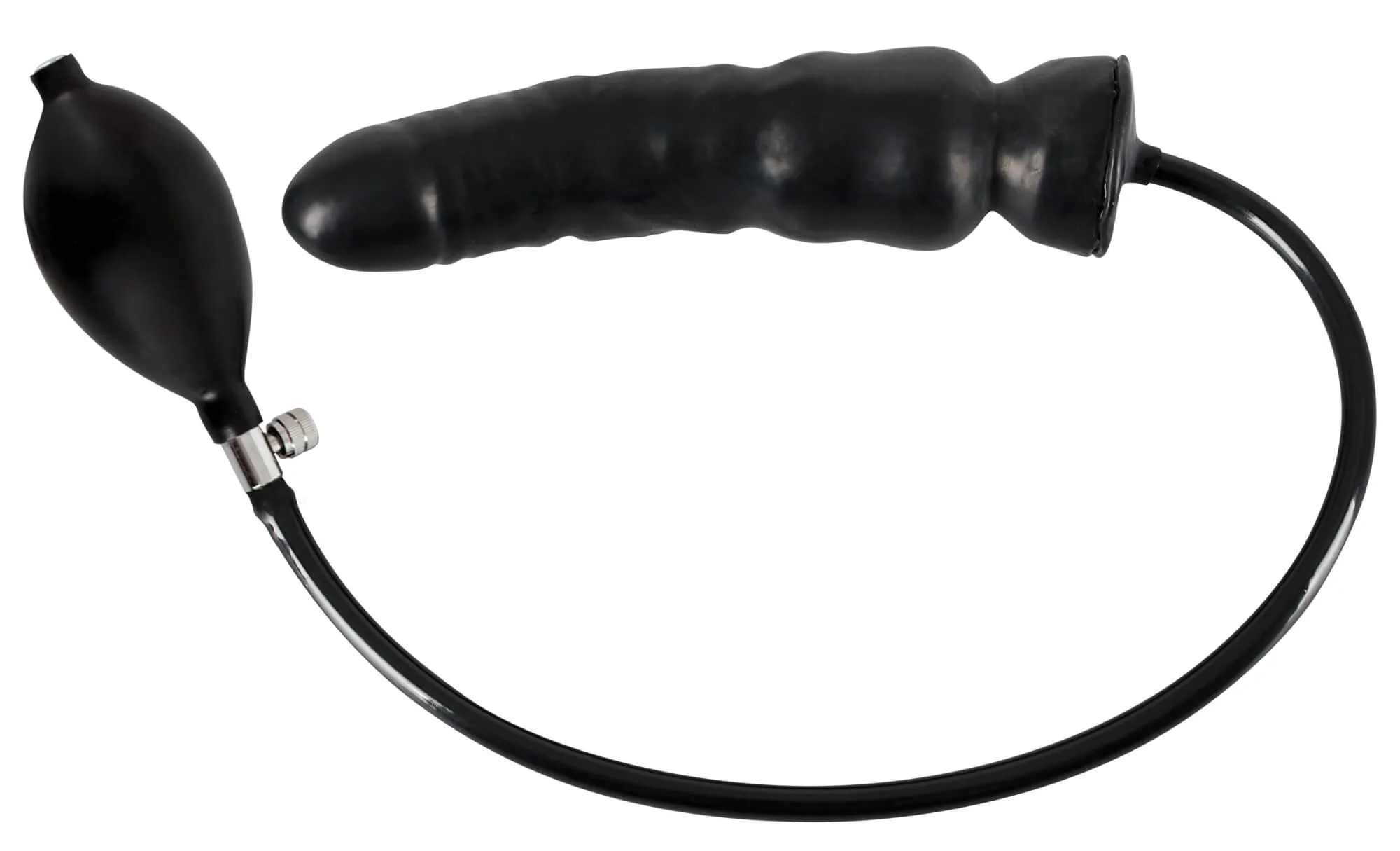 Inflatable Latex Dildo (Black)