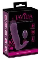 Javida RC - rádiový, 2 funkcí vibrátor na klitoris (fialový)