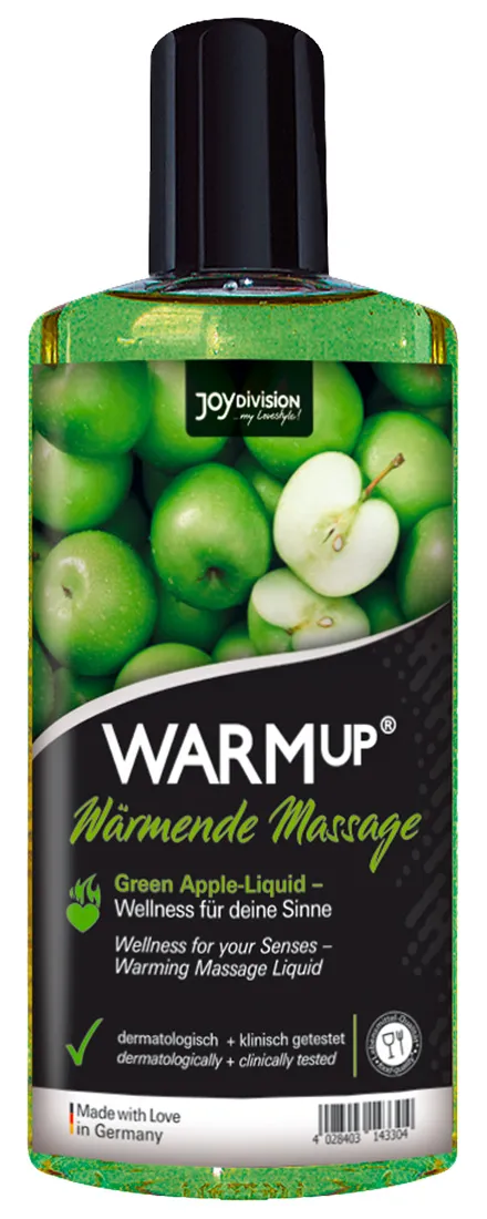 JoyDivision WARMup - Warming Massage Oil - Green Apple (150ml)