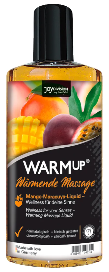 JoyDivision WARMup - Warming Massage Oil - Mango-Passion Fruit (150ml)