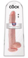 King Cock 14 varlat velké dildo (35 cm) - přírodní