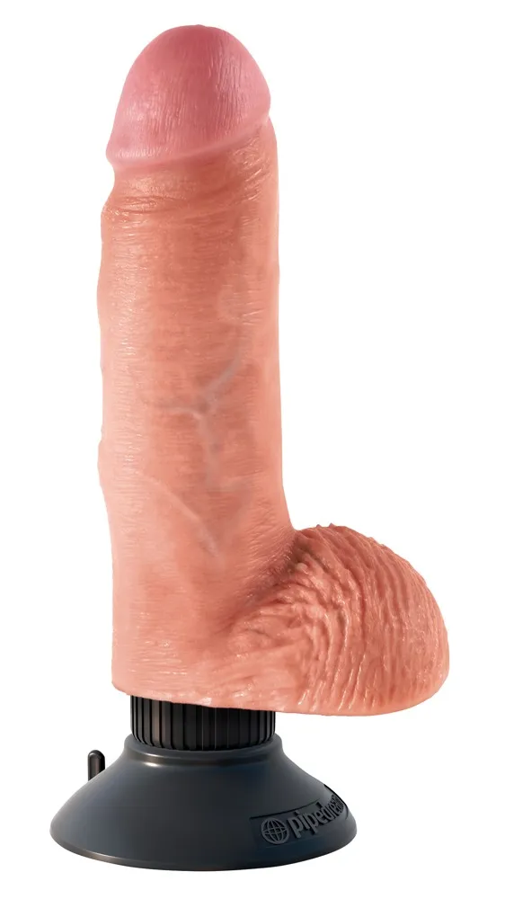 King Cock 7 Flexible Dildo with Suction Cup (7 Inch) - Natural