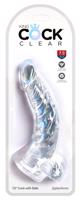 King Cock Clear 7,5 - připínací, testikulární dildo (19 cm)