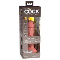 King Cock Elite 15cm - realistický vibrátor (tmavý tělový tón)