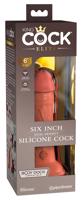 King Cock Elite 6 - připínací, realistické dildo (15 cm) - tmavé