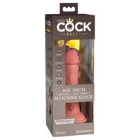 King Cock Elite 6 - Přirozený realistický vibrátor (15 cm) s přísavkou