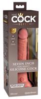 King Cock Elite 7- připínací, realistické dildo (18 cm) - přírodní