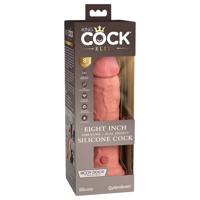 King Cock Elite 8 - přísavný realistický vibrátor (20 cm) - přírodní