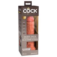 King Cock Elite 8 - realistický vibrátor 20cm (tmavý přírodní)