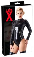 LATEX - dámské body s dlouhým rukávem (černé) - 2XL