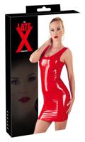 LATEX - latexové mini šaty bez rukávů (červené) - 2XL