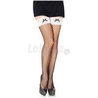 Leg Avenue Industrial Net Thigh Highs 9316 Black &amp;amp;amp; White