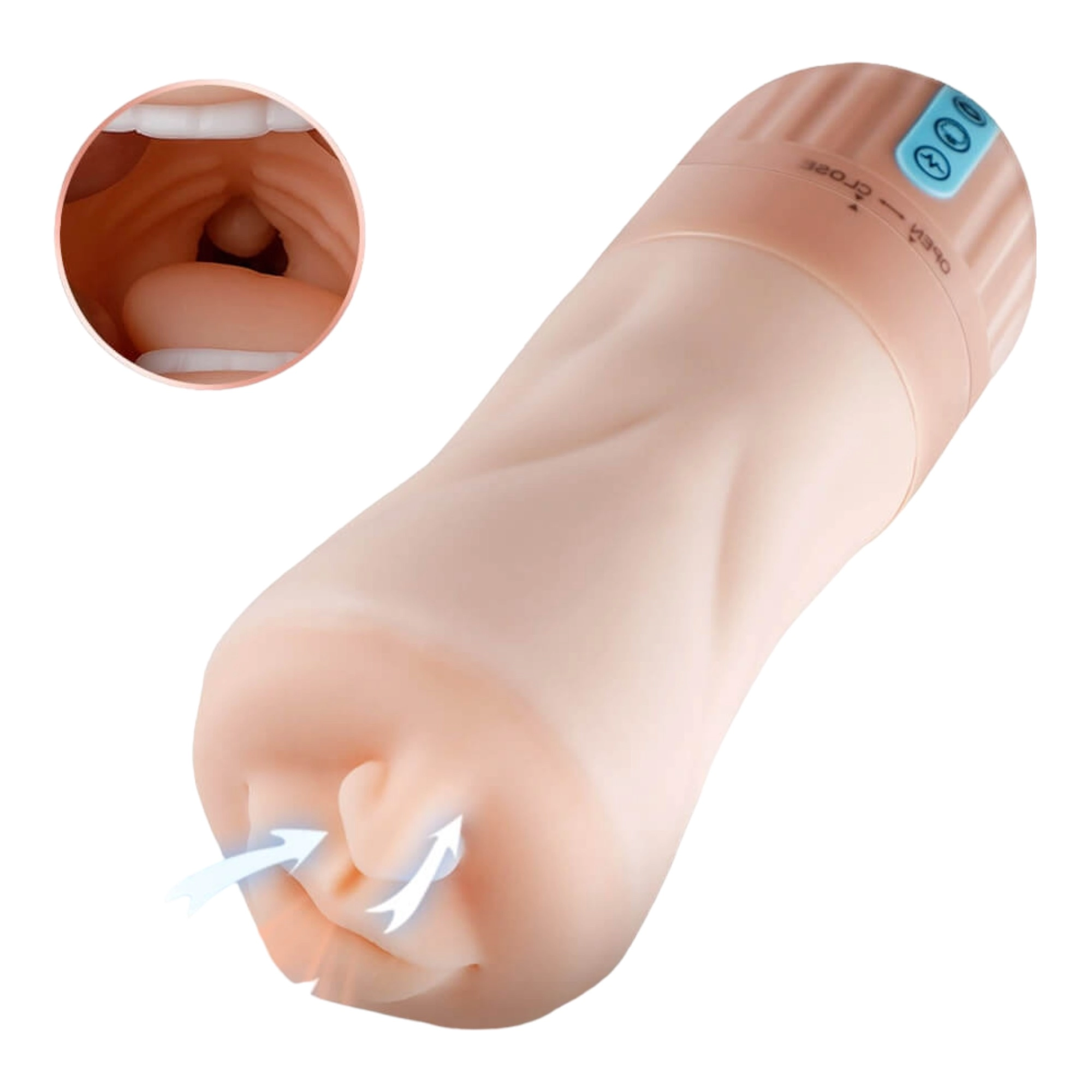 Lonely - Rechargeable Suction, Vibrating Mouth Masturbator (Natural)