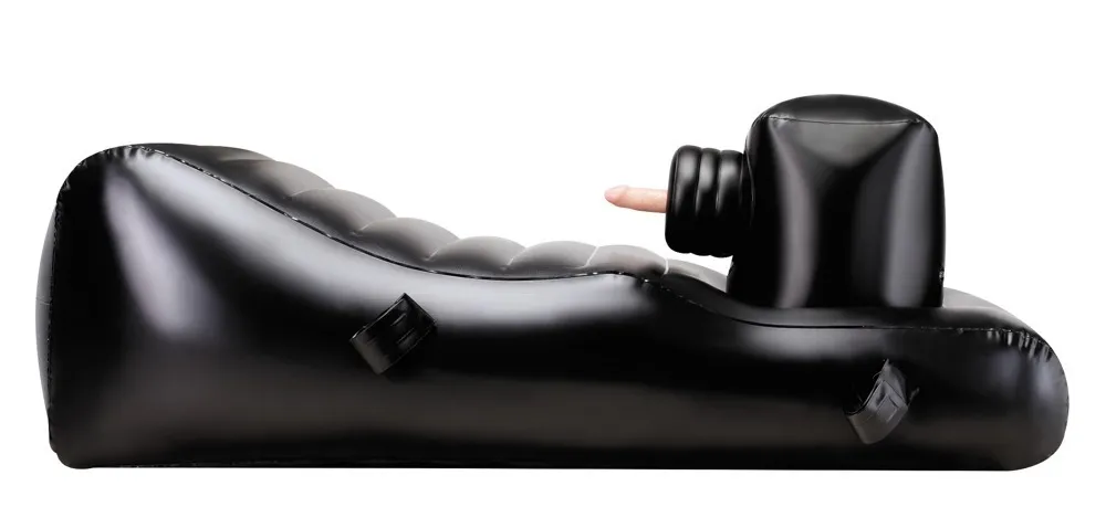 Louisiana Lounger - Sex Bed with Built-in Vibrator (Black)