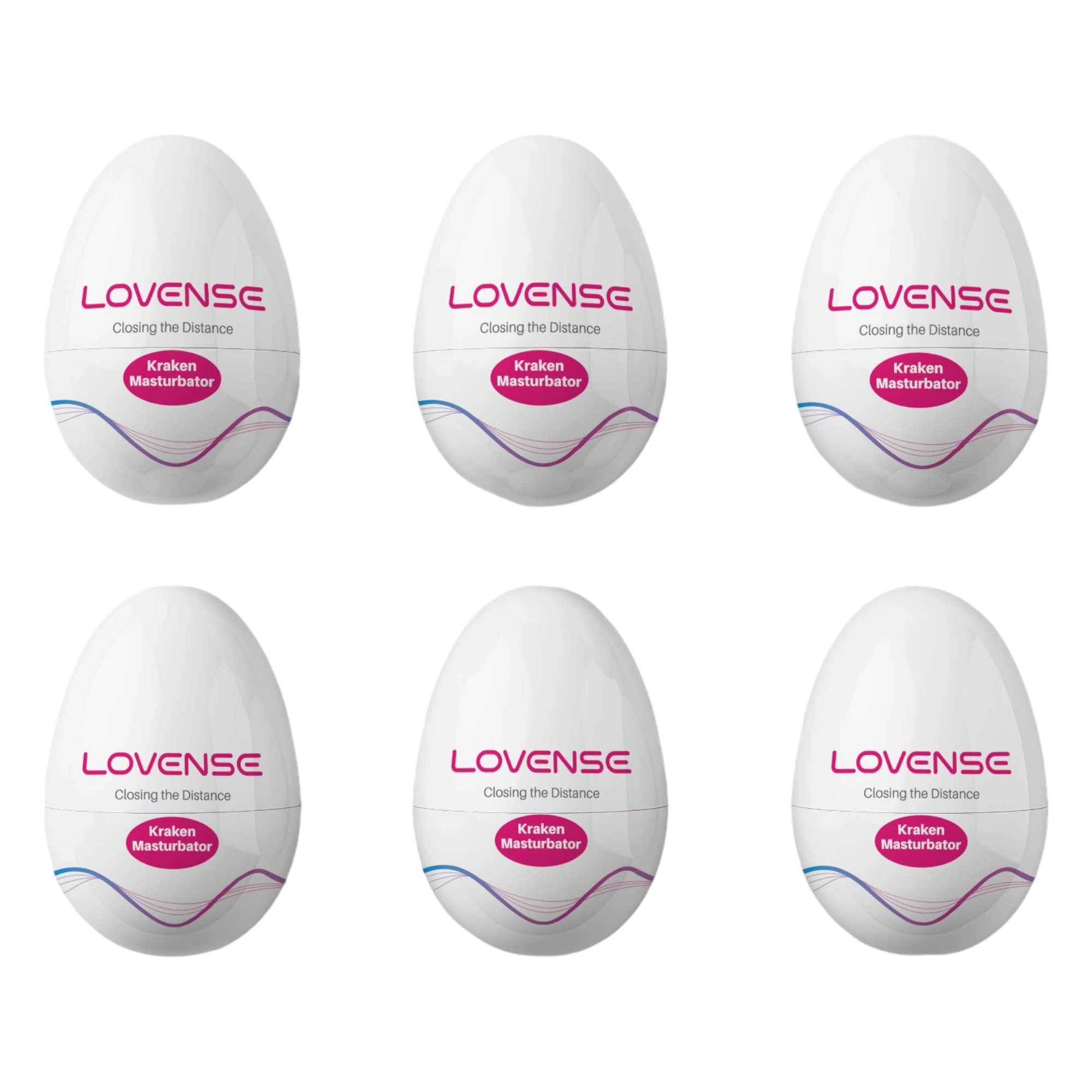 LOVENSE Kraken - Masturbation Egg - 6 pcs (white)