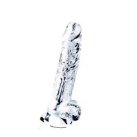 Lovetoy Flawless Clear - průhledné přísavné dildo, 19cm