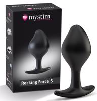 mystim Rocking Force S - elektrokuželové dildo - malé (černé)